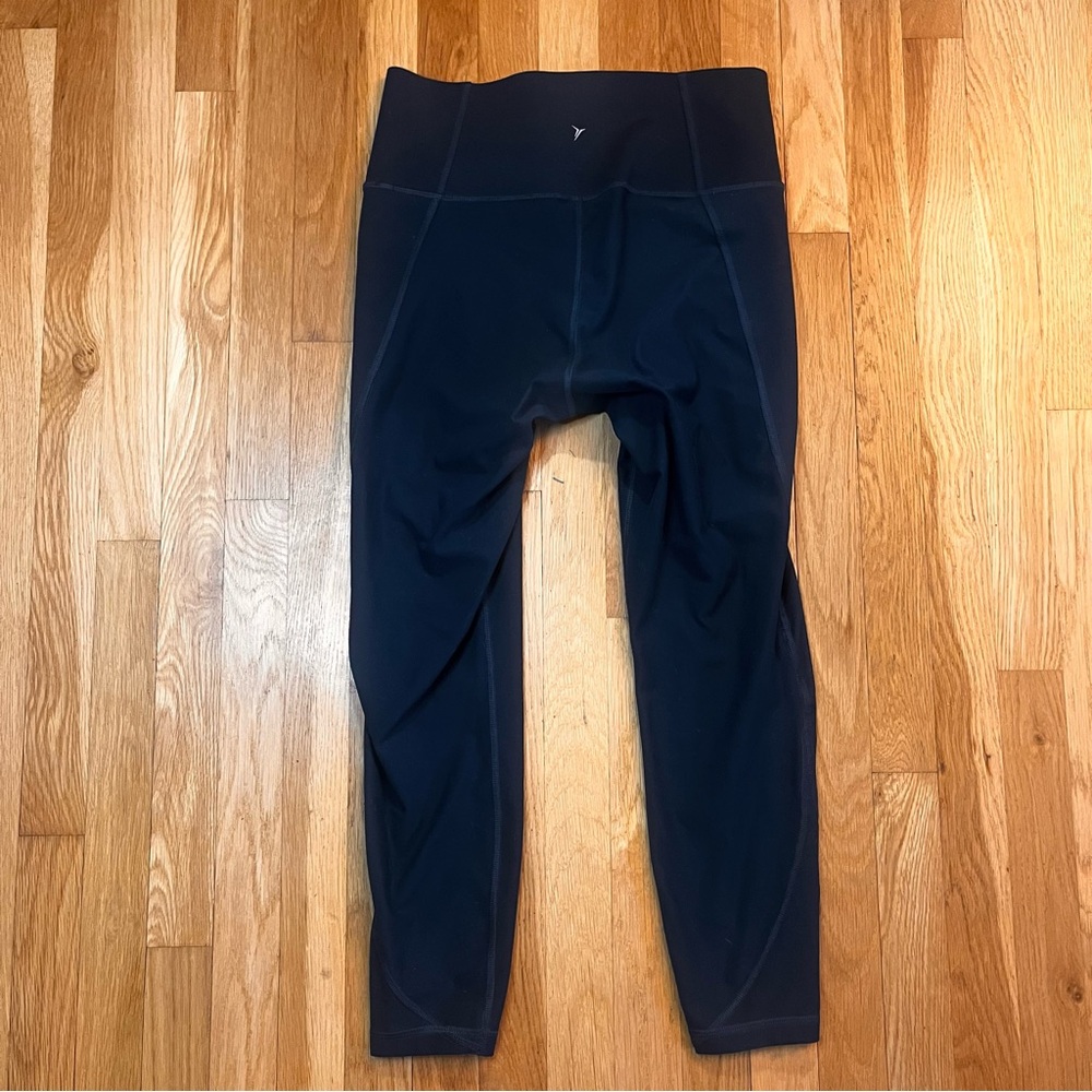 Old Navy Black Leggings Stretchy Tapered Full-Length